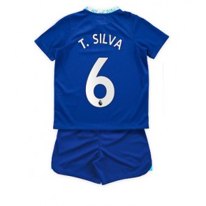 Chelsea Thiago Silva #6 kläder Barn 2022-23 Hemmatröja Kortärmad (+ korta byxor)